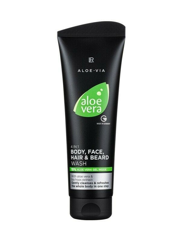 LR 15% Aloe Vera Men´s Essentials 4in1 Körper-, Gesicht-, Haar- und Bart-Shampoo, 250 ml